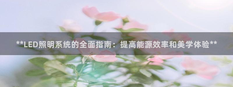 **LED照明系统的全面指南:提高能源效率和美学体验**